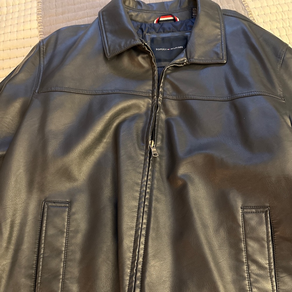 Tommy Hilfiger XXL leather look jacket